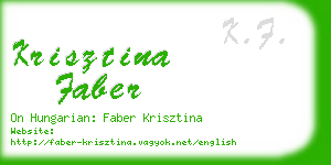 krisztina faber business card